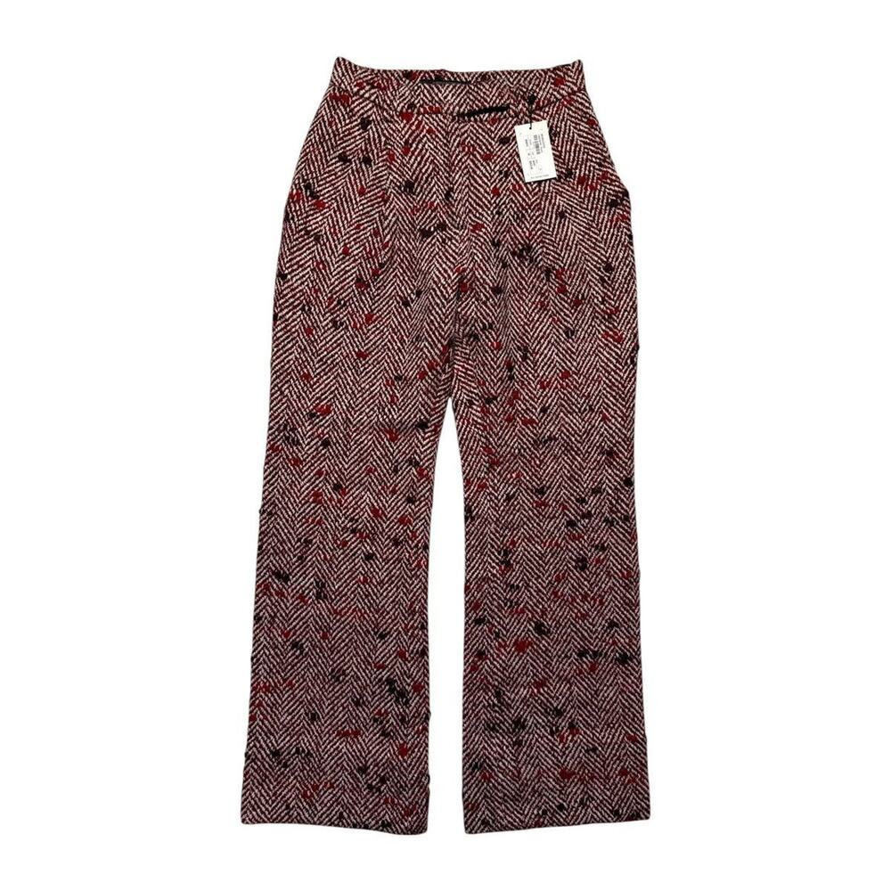 Tweed woven wode leg trouser